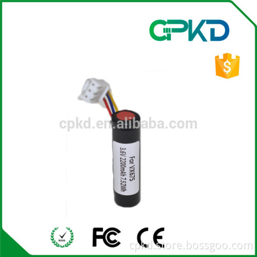 vx675 battery BPK265-001-02-A 3.6v 2200mah 18650 cell